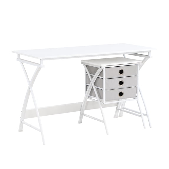 OSP Home Furnishings Olympic 48" Desk in White Metal
