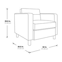 OSP Home Furnishings Pacific Armchair In Espresso Faux Leather