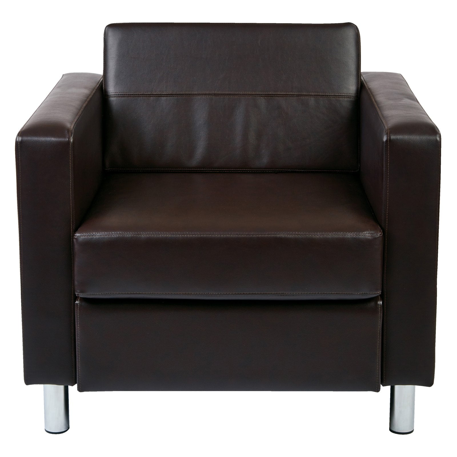 OSP Home Furnishings Pacific Armchair In Espresso Faux Leather ...