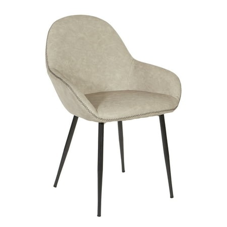 Office Star Products - Mid-Century Powder-Coated Metal Chair - Fog