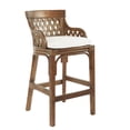 thumbnail image 1 of OSP Home Furnishings Plantation Bar Stool with Brown Stained Wood Rattan Frame, 1 of 5