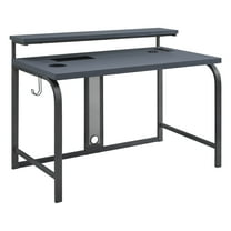 OSP Home Furnishings Reload 48-Inch Gaming Desk in Gray Steel Metal
