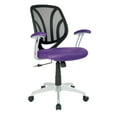 thumbnail image 1 of OSP Home Furnishings Screen Back Chair with Purple Mesh Fabric and Silver Coated Arms and Base, 1 of 10