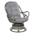 thumbnail image 1 of OSP Home Furnishings Tahiti Rattan Swivel Rocker Chair in Grey Fabric with Grey Frame, 1 of 10