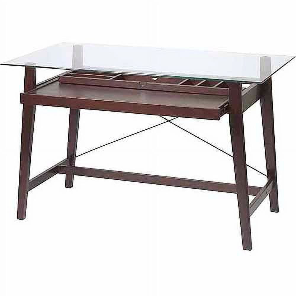 Solid glass sale desk