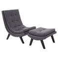 thumbnail image 1 of OSP Home Furnishings Tustin Lounge Chair and Ottoman Set With Deluxe PU Pewter and Black Legs, 1 of 2
