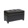 thumbnail image 1 of OSP Home Furnishings Vinyl Storage Ottoman in Espresso, 1 of 4
