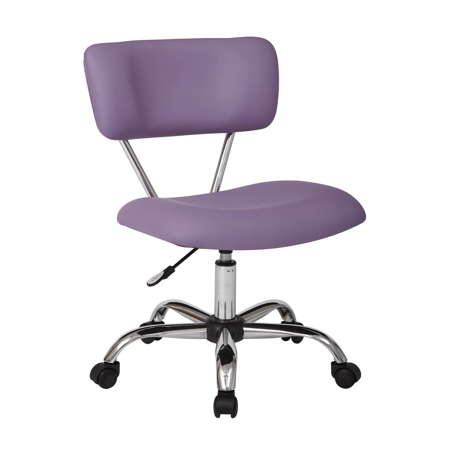 Vista Purple Bonded Leather Armless Swivel Task Chair