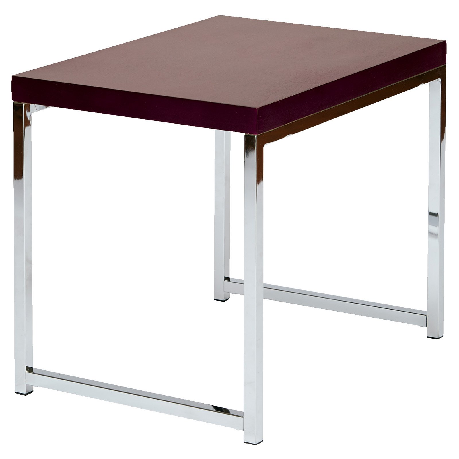 OSP Home Furnishings Wall Street End Table. Chrome/Espresso. - image 1 of 2