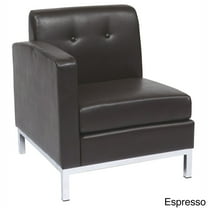 OSP Home Furnishings Wall Street Single Armchair LAF. Espresso Faux Leather