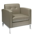 thumbnail image 1 of OSP Home Furnishings Wallstreet Armchair in Smoke Faux Leather, 1 of 2
