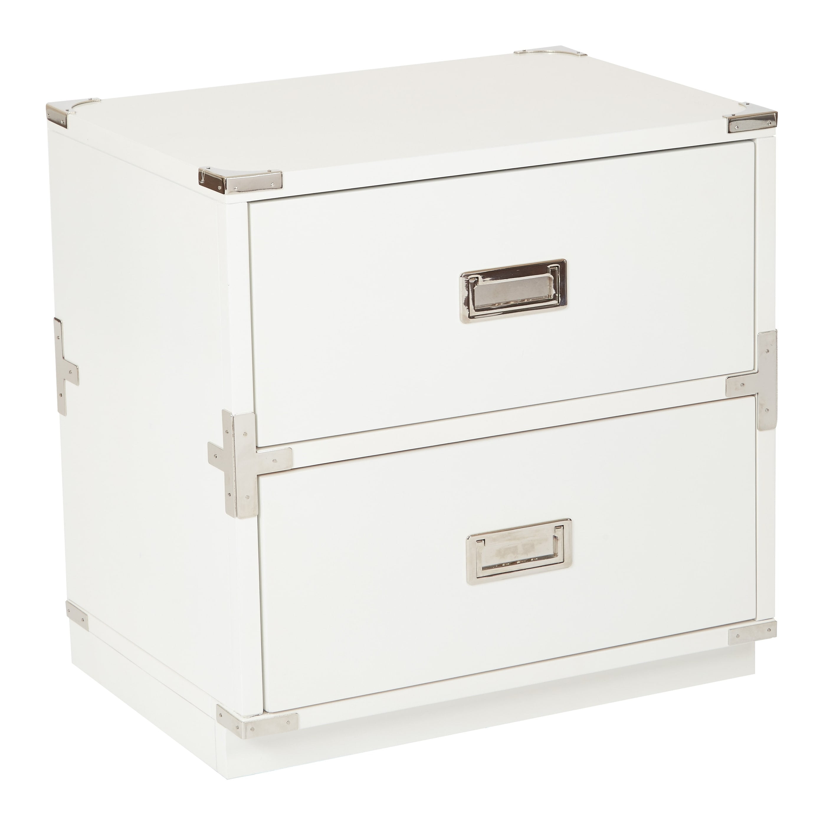 White Freestanding Office Cabinet with Adjustable Shelving