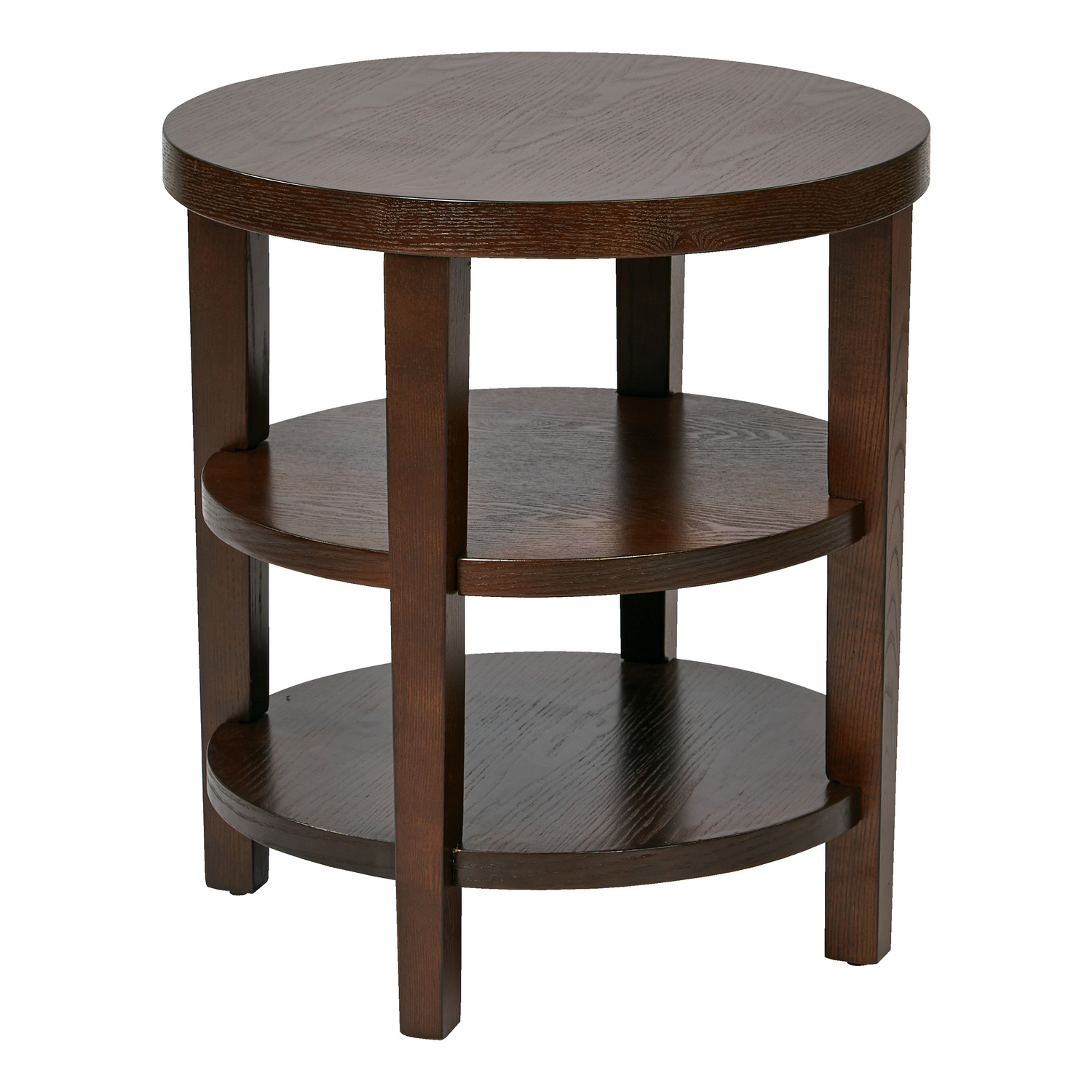 OSP Home Furnishings Work Smart Merge 20" Round End Table (Espresso) - image 1 of 2