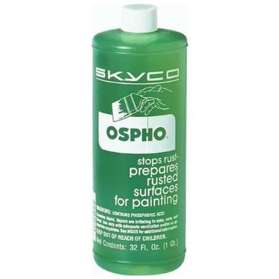OSPHO Surface Prep Rust Converter Quart - Metal Primer for Rust Removal & Corrosion Protection - Prepares Surfaces for Paint - Durable Coating for Automotive, Industrial & Home Use