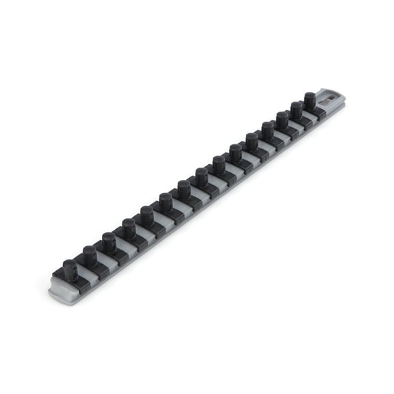TEKTON 3/8 Inch Drive x 13 Inch Socket Rail, 15 Clips (Gray) | OSR12315