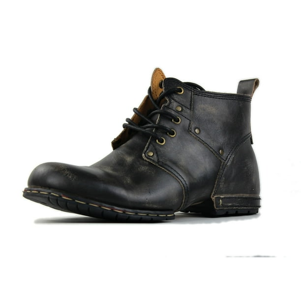 OSSTONE Moto Boots Chukka Boots for Men Fashion Lace-up  display picture 2