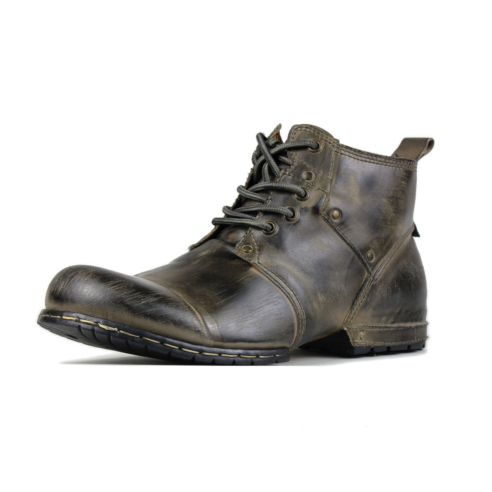 mens green dress boots Handmade Green Leather Wingtip Ankle Boots, Men's Formal Dress Boots