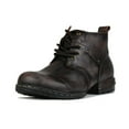 thumbnail image 1 of OSSTONE Moto Boots Chukka Boots for Men Fashion Lace-up Leather Casual Shoes 6015-3-D-7 Retro DarkBrown, 1 of 6