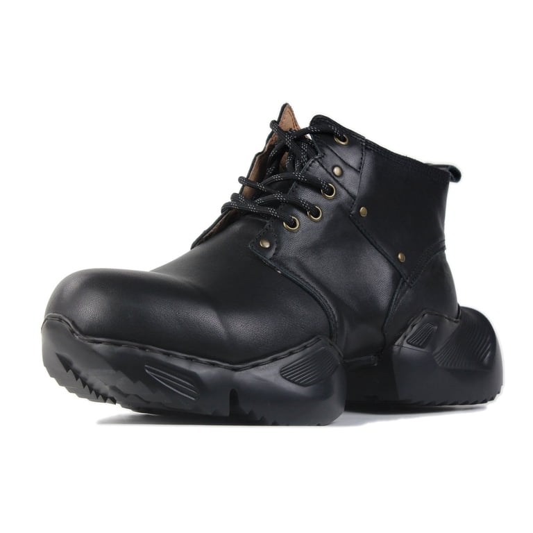 OSSTONE Moto Boots Sneaker Chukka Boots for Men Fashion Lace  display picture 2