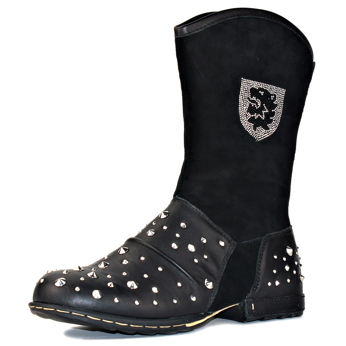 OSSTONE Men's Moto Boots – Leather Chukka Design With Zipper, Casual Punk Style, US Size 8.5 - View #2