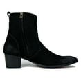 thumbnail image 1 of OSSTONE Moto Chelsea Boots Men JY002-BlackSuede-11 Suede Black, 1 of 6