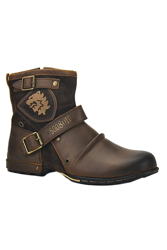 Moto Chukka Boots Men 5008-1-Brown-8.5-WFS Classic Brown