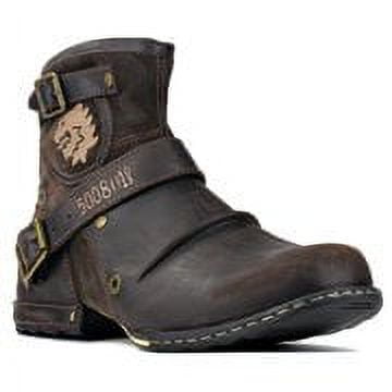 OSSTONE Moto Chukka Boots Men 5008-1-D-8.5 Retro Dark Brown  display picture 1