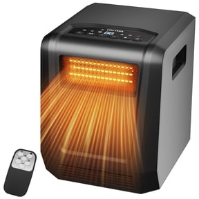 OSTBA 6-Element Infrared Cabinet Heater, 1500W Space Heater for Indoor Use, Box Heater with Thermostat 4195F, ECO Mode, Remote, 12H Timer, Tip-Over & Overheat Protection