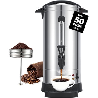 Hamilton Beach Stainless Steel Coffee Pot Maker Dispenser, Commercial 60 Cup  Capacity Urn D50065 - Walmart.com