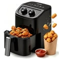 thumbnail image 1 of OSTBA 2.5QT Air Fryer, 1000W Oil-Free Air Fryer with Adjustable Temperature Control and 60-Minute Timer, Nonstick Dishwasher-Safe Basket, Compact Hot Air Fryer for Fries, Chicken, Steak, Vegetables, 1 of 9