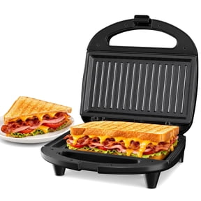 OSTBA 2-Slice Sandwich Maker and Panini Press Grill, 750W Fast Heating Breakfast Sandwich Maker with Removable Nonstick Plates, Compact Grill for Grilled Cheese, Sandwiches and Steaks
