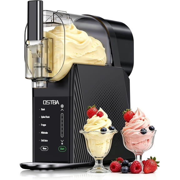 OSTBA Ice Cream Maker Machine & Slushie Machine for Home - Slushy Machine, Self-Cleaning, Family Size, 6 Modes, 6 Textures for Soft Serve, Sorbet, Margaritas, Frappés, Milkshakes, No Ice Needed