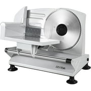 OSTBA Meat Slicer Machine for Home, Electric Deli Food Slicer with Removable 6.7” Stainless Steel Blades, 0-15mm Adjustable Thickness, Easy to Clean, 150W, Ideal for Cold Cuts, Cheese, Bread, Fruit