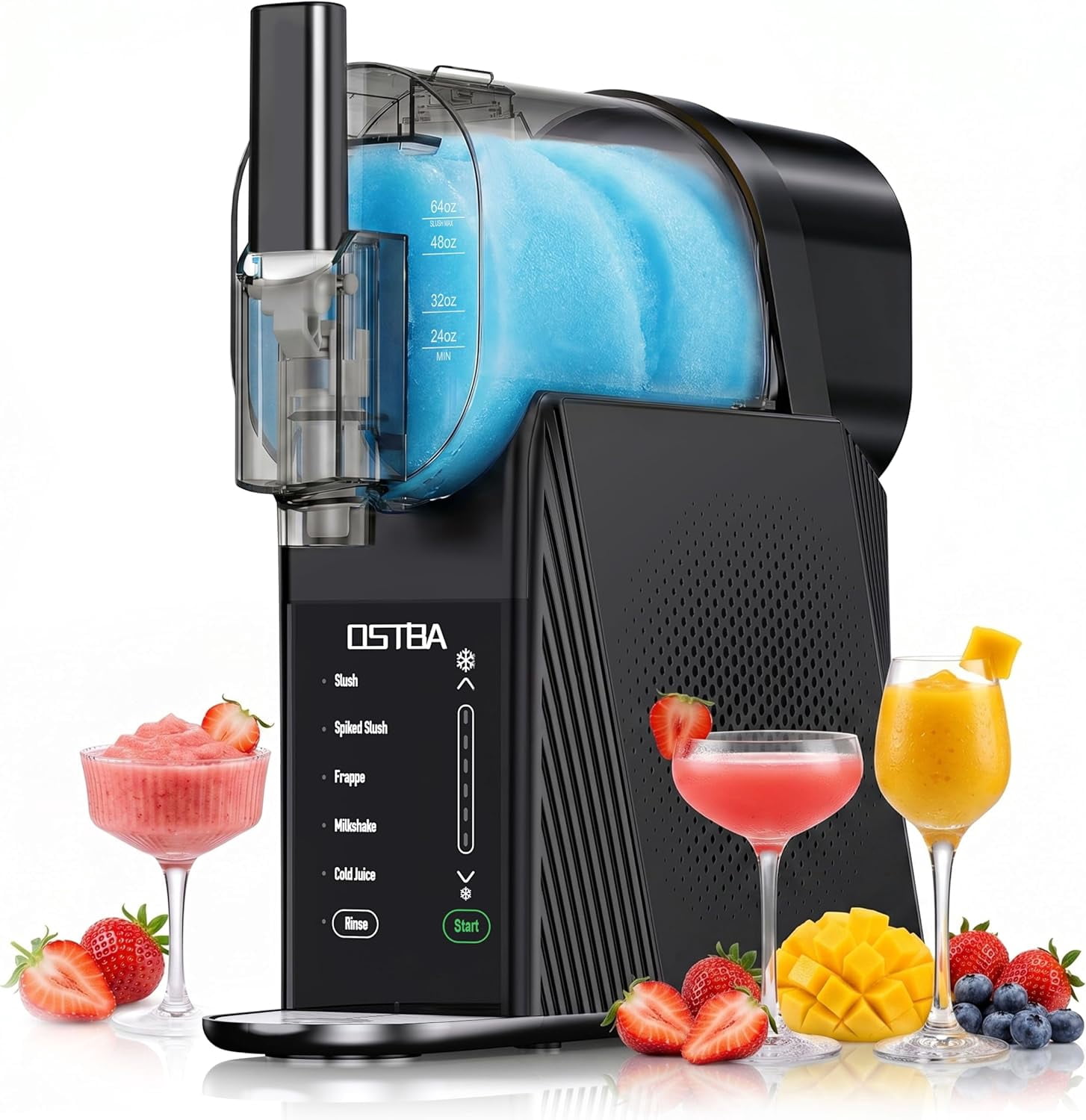 OSTBA Slushie Machine for Home, 88oz Slushy Maker, No Ice Needed Frozen Drink Machine with One-Touch Operation, 6 Preset Programs & Self-Clean Function for Margarita, Smoothie & Frozen Cocktails