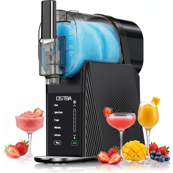 OSTBA Slushie Machine for Home, 88oz Slushy Maker, No Ice Needed Frozen Drink Machine with One-Touch Operation, 6 Preset Programs & Self-Clean Function for Margarita, Smoothie & Frozen Cocktails