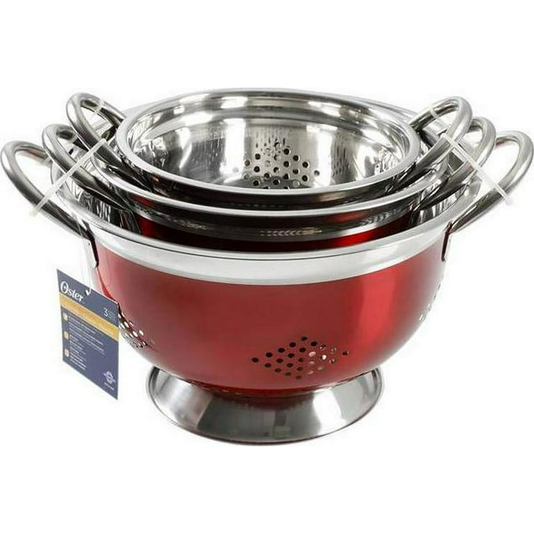 Red stainless cheap steel colander