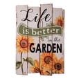 thumbnail image 1 of SeasonsEasy Sunflower Garden Sign – Life is Better in the Garden Rustic Farmhouse Wooden Wall Plaque for Porch, Patio or Kitchen, 23.5 x 15.75 in, 1 of 8