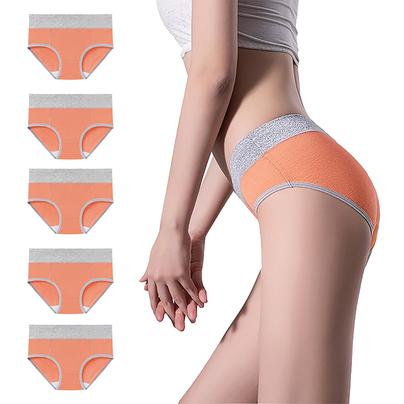 OSYARD Women's Cotton Underwear High Waist Stretch Briefs Soft Underpants Ladies Full Coverage