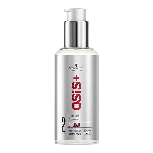 OSiS+ Upload Volume Cream  Lightweight Volumizing Hair Treatment  Conditioning Style Control and Volume Effect - Blow Dry Heat Protection, 6.75 oz