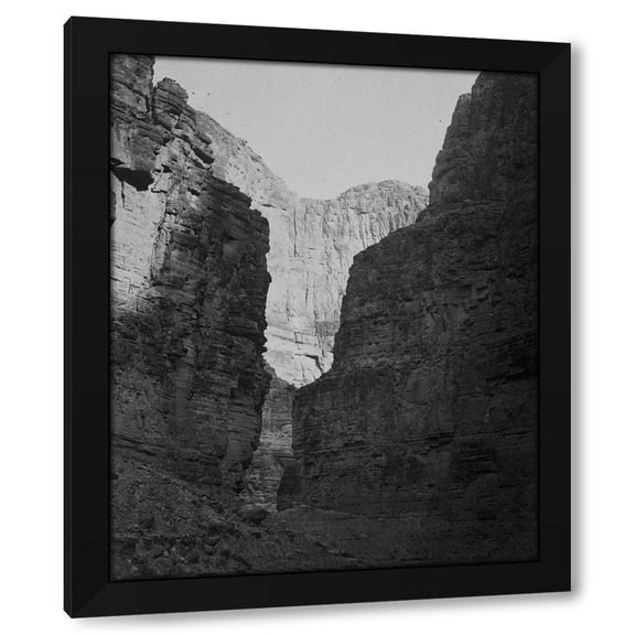 Timothy H OSullivan 12x14 Black Modern Wood Framed Wall Art Titled - Limestone Walls-Kanab Wash-Colorado River
