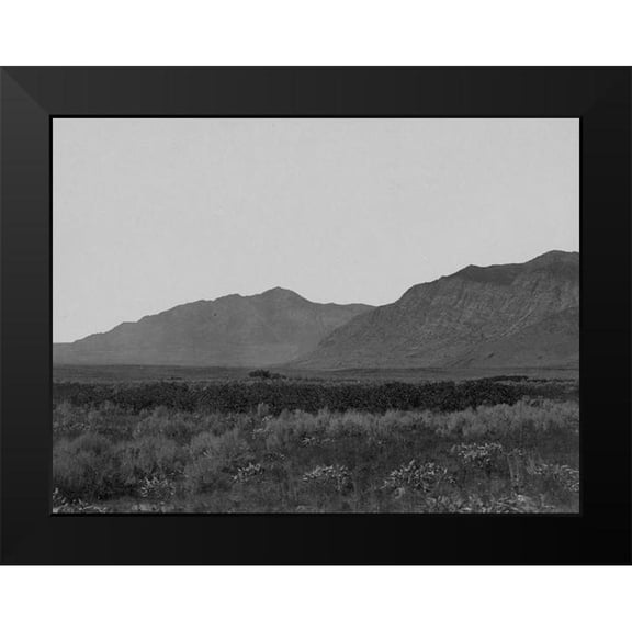 OSullivan, Timothy H 14x12 Black Modern Framed Museum Art Print Titled - Wahsatch Mountains from Ogden-Utah