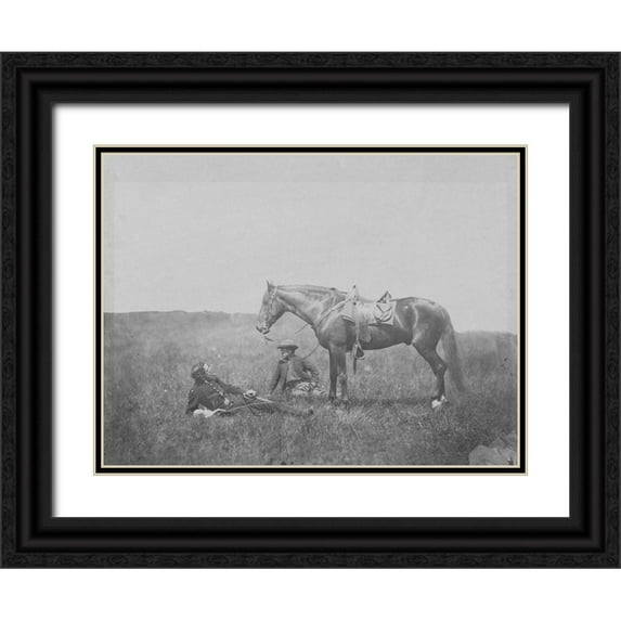 OSullivan, Timothy H 18x15 Black Ornate Wood Framed with Double Matting Museum Art Print Titled - The Halt