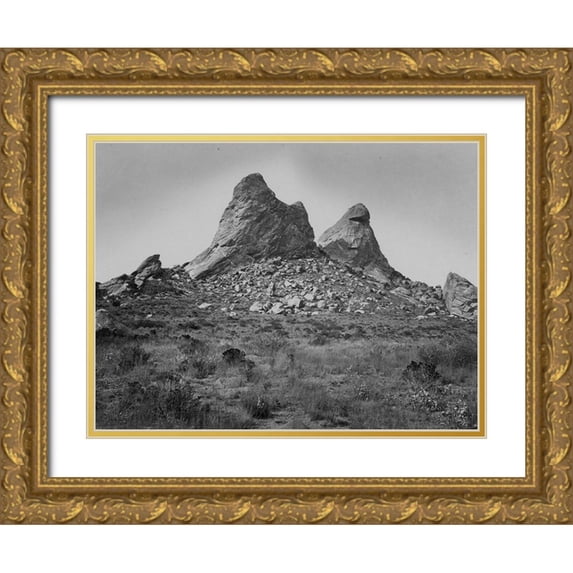 OSullivan, Timothy H 18x15 Gold Ornate Wood Framed with Double Matting Museum Art Print Titled - Sphynx Rocks-Idaho