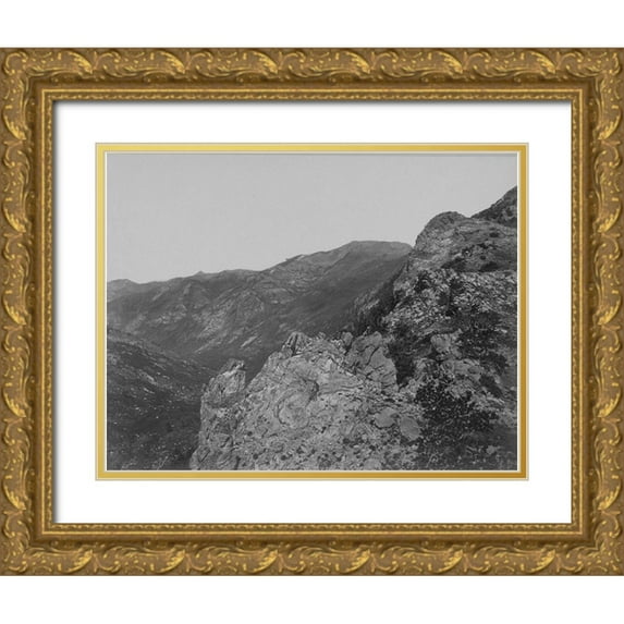 OSullivan, Timothy H 18x15 Gold Ornate Wood Framed with Double Matting Museum Art Print Titled - Summit-Humboldt Mountains-Nevada