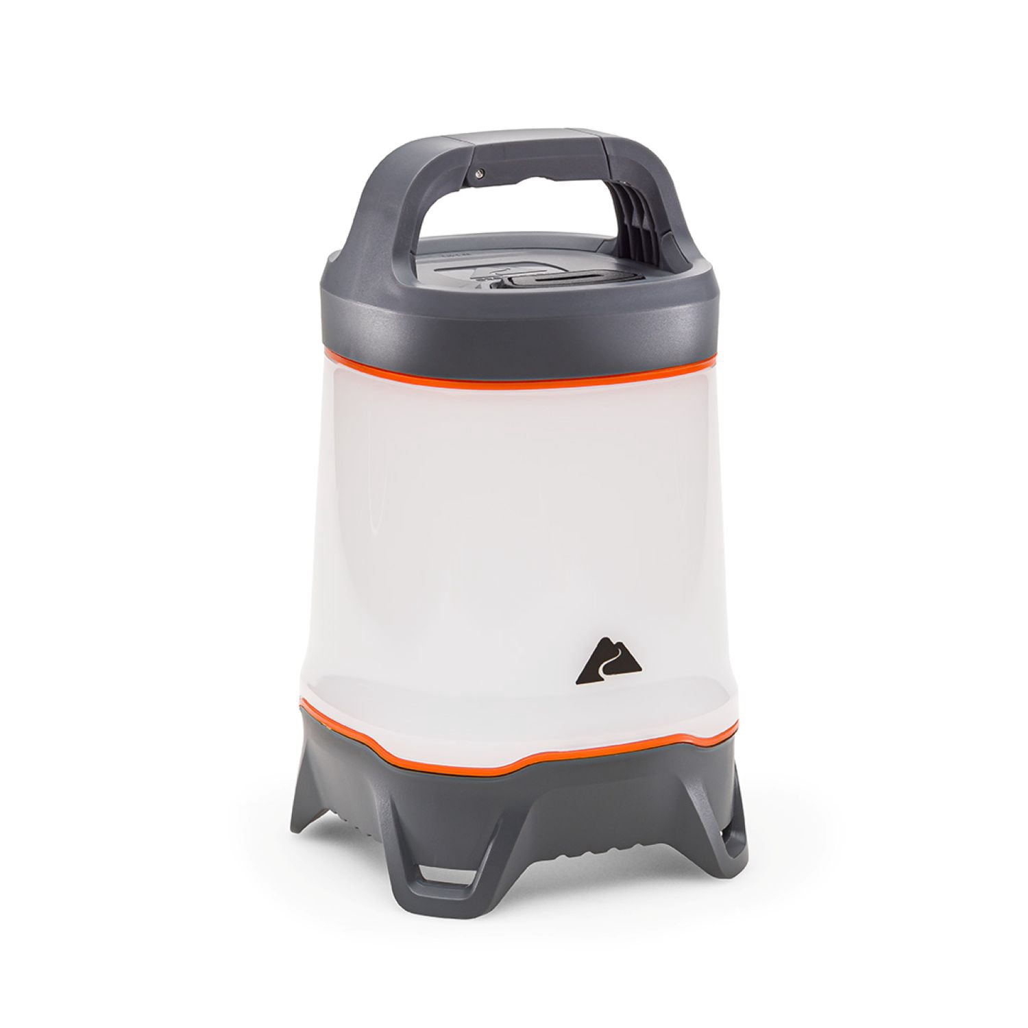 Ozark Trail 1000 Lumen LED Camping Lantern – 5 Light Modes, 75-Hour Runtime, Water-Resistant, Gray and Orange