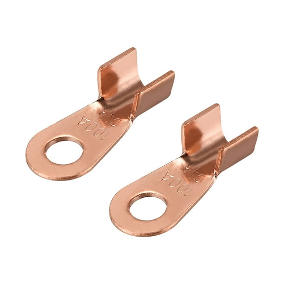OT-100A Crimp Terminal Lugs Open-End Red Copper Ring Lug Terminals AWG8-4 Battery Cable Connector