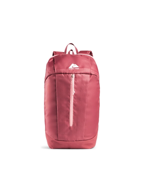 10L Adult/Teen Embossed Polyester Daypack Backpack, Rose
