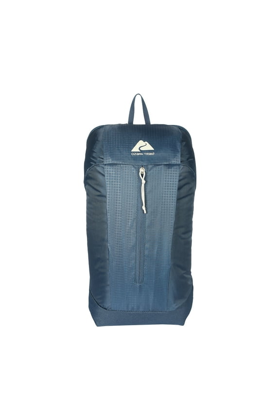 10L Daypack Backpack, Embossed Fabric for Adults or Kids, Great for School and Hiking, Navy