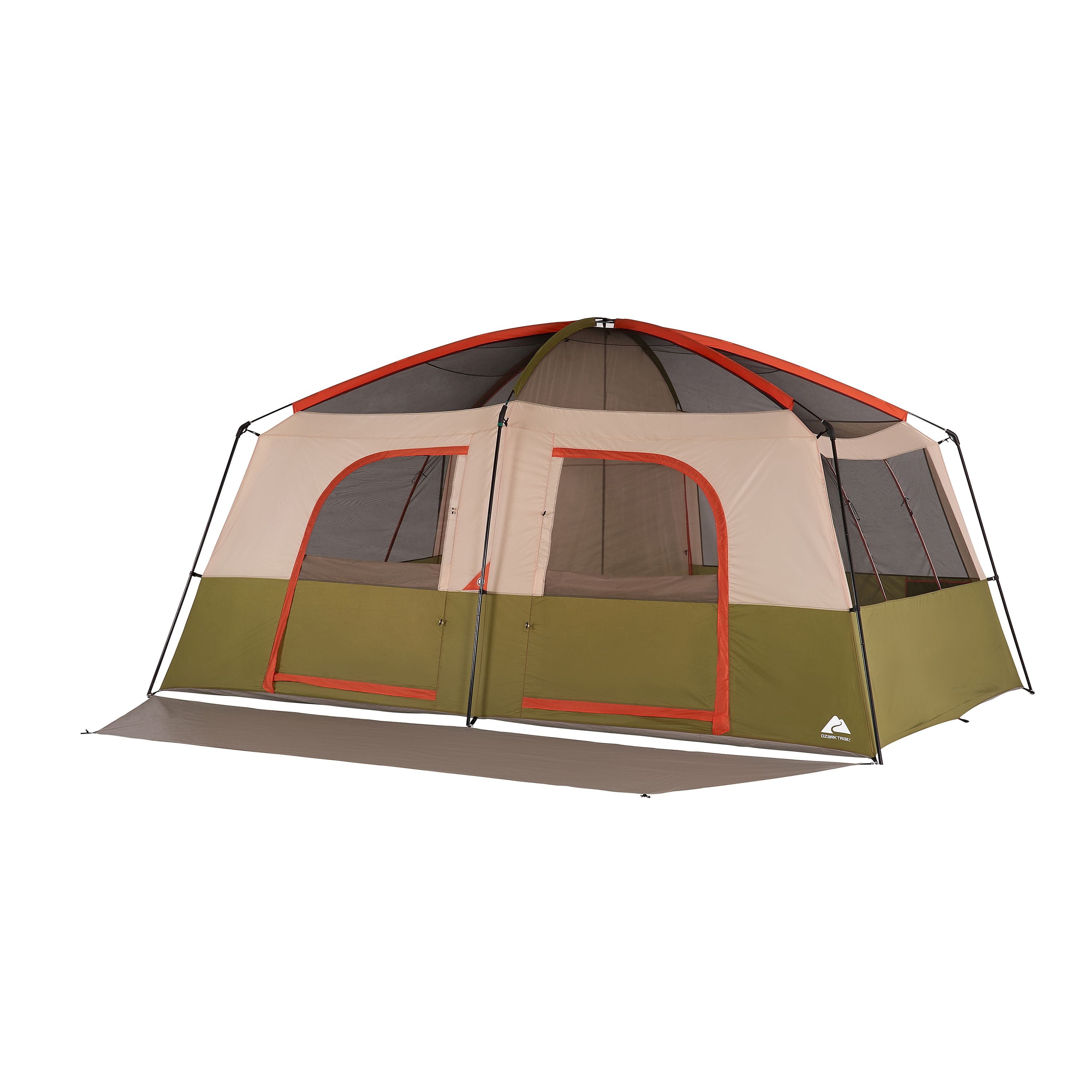 Ozark Trail 10 Person Cabin Tent with Lantern Loop and Removable Fly