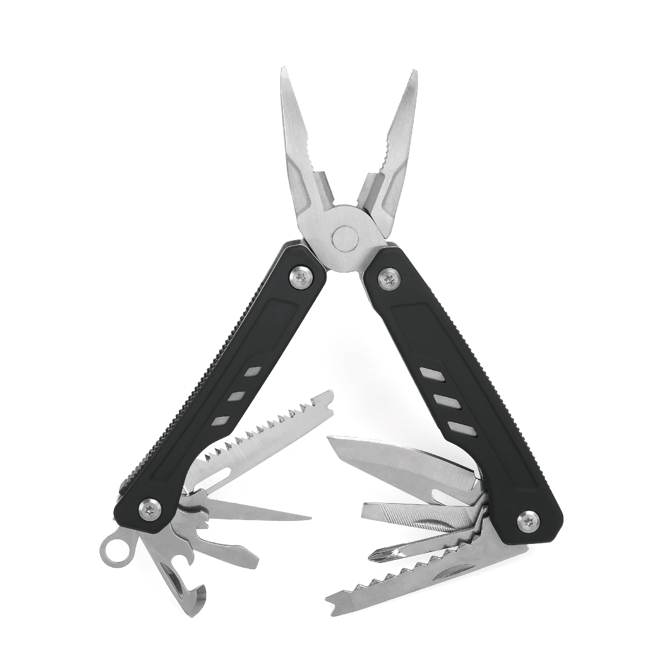 Ozark Trail 17-in-1 Multitool, Stainless Steel, Black, Model 2119